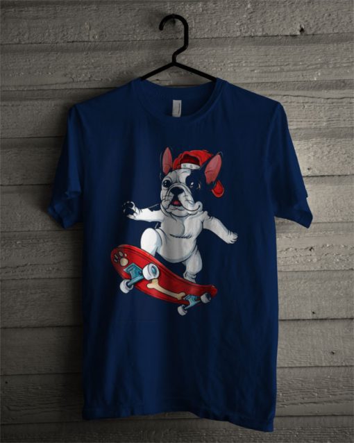 French Bulldog Skateboard T Shirt