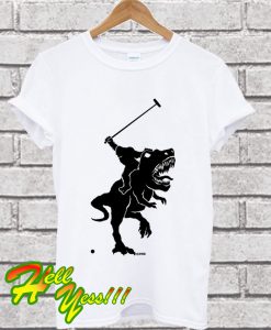 Big foot playing polo on a T-rex T Shirt