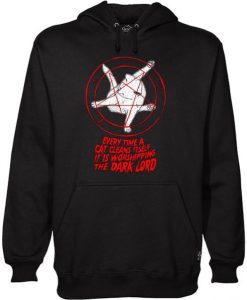 Every time a cat cleans it self it is worshipping the dark lord Hoodie