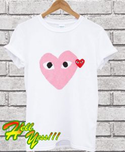 Comme des Garcons Play Women’s Double Heart Logo T Shirt