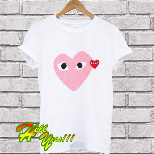 Comme des Garcons Play Women’s Double Heart Logo T Shirt