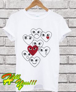 Comme Des Garcons Play Emoji Collection T Shirt