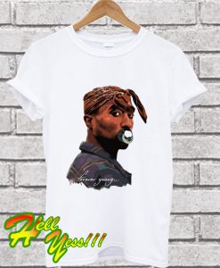 Men’s print tupac 2pac Forever Young T Shirt