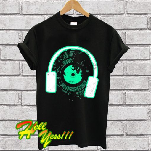 Vinyl Headphones T Shirt