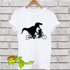 Gone Squatchin cycling with T-rex T Shirt