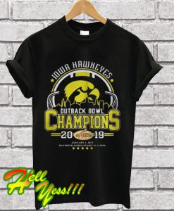 Official 10wa Hawkeyes Outback Bowl Champions 2019 T Shirt