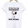 Let Me Check My Giveashitometer Nope Nothing Snoopy And Woodstock T Shirt