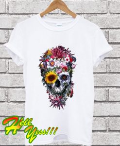 Skull n Flower T Shirt