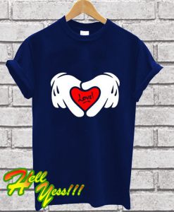 Hands Heart Mickey Mouse Love T Shirt