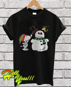 Snoopy Woodstock and Snow Christmas ugly T Shirt