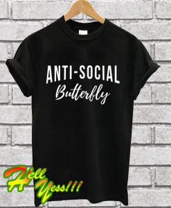 Anti-Social Butterfly Black T Shirt