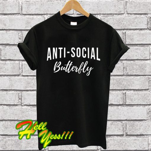 Anti-Social Butterfly Black T Shirt