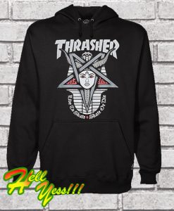 Thrasher Goddess Camiseta Negra Hoodie