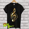 Golden Treble Clef T Shirt