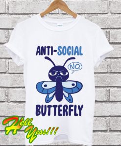 Anti-Social Butterfly Racerback T Shirt