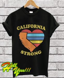 California Strong heart map T Shirt