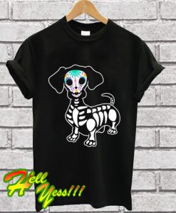 Colorful Day Of Dead Dachshund T Shirt