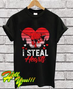 I Steal Hearts Dinosaur T Rex Valentines T Shirt