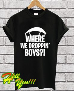 Where We Droppin’ Boys Youth Fortnite T Shirt