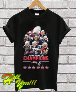 Patriots Super Bowl LIII Champions 2002 2004 2005 2015 2017 2019 T Shirt