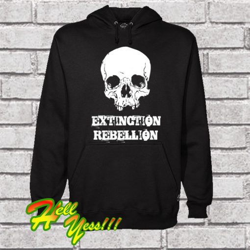 Extinction rebellion skull Hoodie