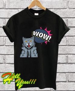 Pop Art Surprised Wow Cat T Shirt