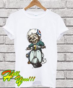 Skeleton Loves Scooter T Shirt