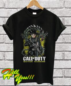 Dragon Ball Songoku Call of Duty Saiyan Warfare T Shirt