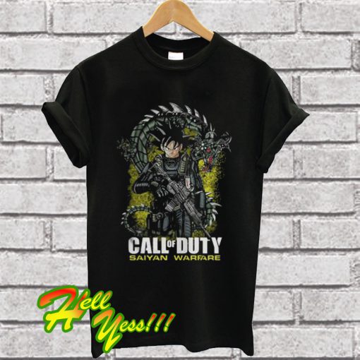 Dragon Ball Songoku Call of Duty Saiyan Warfare T Shirt