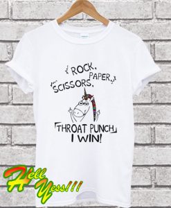 Rock Paper Scissors Throat Punch I Win T Shirt