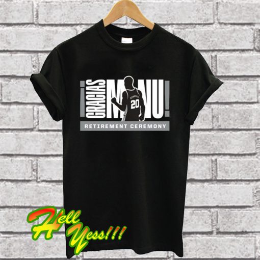 Manu Ginobili Jersey Retirement Night T Shirt