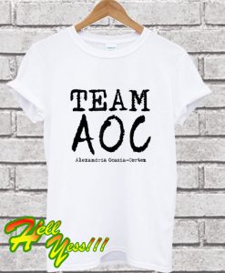 Team AOC Alexandria Ocasio-Cortez Youngest Congresswoman T Shirt