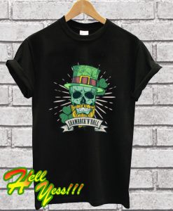 Shamrock N’ Roll St. Patrick's skull T Shirt