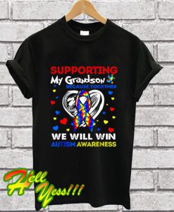 Supporting My Grandson Autism Awareness T Shirt