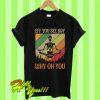 Vintage Retro Yoga Skeleton Eff You See Kay Skull Why Oh U Funny T-Shirt