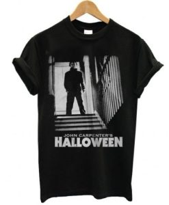 Halloween Michael Myers Stairs t shirt qn