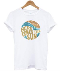 Here comes the sun vintage inspired beach graphic t shirt qn
