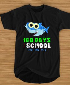 100 DAYS OF SCHOOL BABY SHARK DOO DOO DOO T-SHIRT qn