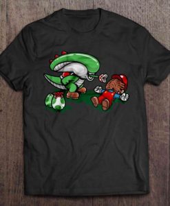 Alien And Super Mario t shirt qn