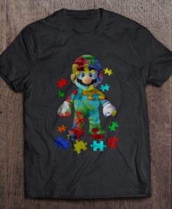 Autism Awareness Super Mario t shirt qn