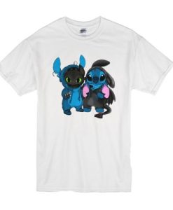 Baby Toothless and baby Stitch t shirt qn