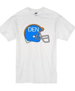 Denver Football Helmet Retro Vintage style t shirt qn