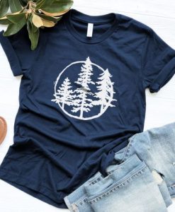 Evergreen Trees t shirt qn