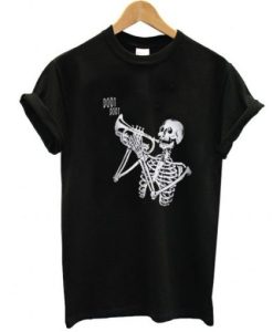 Skeleton Trumpet t shirt qn