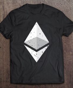 Ethereum Logo Shadow t shirt qn