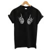 Skeleton Rock Hand t shirt qn