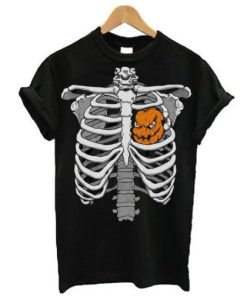 Xray Pumpkin Heart T-Shirt qn