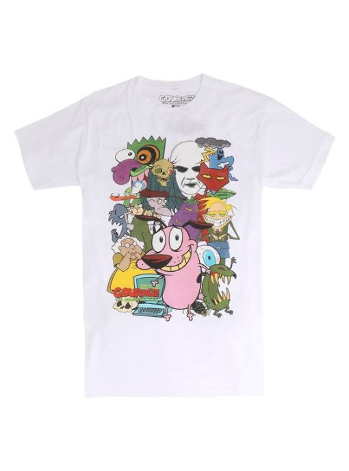 Courage The Cowardly Dog Characters T-Shirt qn