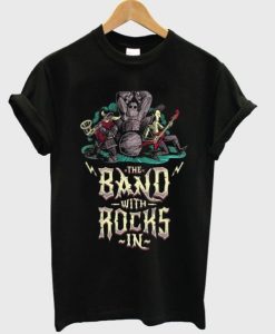 the band with rocks in t-shirt qn