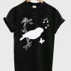 Bird Butterfly and Music Unisex T shirt qn